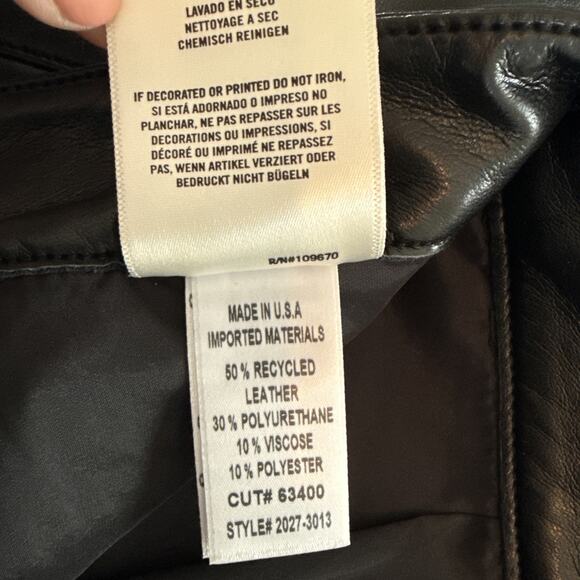 NWT Citizens of Humanity Jolene High-Rise Straight Genuine Leather Jeans 27 R448 - Picture 11 of 12